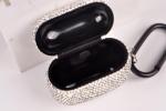 Sparkly Case Compatible with AirPods 4 Generation(2024) with Keychain,Shockproof Protective Premium Bling Rhinestone Cover Skin for AirPods 4 Charging Case (Black for 4rd)