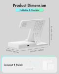 Wireless Charger Stand Charging Station: 3 in 1 Charger Stand Multiple Devices for Apple - iPhone 17 16e 16 15 14 Pro Max 13 12 - Watch 11 10 9 8 7 6 5 4 3 2 SE and Ultra Series-Airpods 4 3 Pro, White