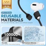 5 Pack Ultra Strong Magnetic AirPods Pro Straps, Anti-Lost Neck Cord for AirPods Pro 3 2025,AirPods 4th, AirPods Pro 2nd/1st, AirPod 3rd, AirPod 2nd/1st - 5 Pcs Silicone Sports Lanyard and 2 Ear Hook