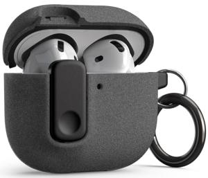 VRS DESIGN Modern Lock Case for Apple Airpods 4th Generation (2024), Rugged Protection with Secure Lock for Airpods 4 Case (Sandstone) [US Patent Registered]