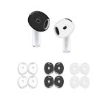 6 Pairs Ear Cover for AirPods 4,Anti Slip Ear Skin Tips Accessories Sport Ultra Thin Slim Soft Silicone Ear Tips Earbuds Gel Cover Compatible with AirPods 4th Generation (White&Black)