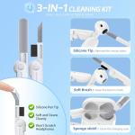 Ekoonpft for AirPods 4 Case 2024, Secure Lock & Auto-Open Design for Apple AirPods 4th Generation Case Cover with Cleaner and Keychain for Men Women, Anti-Scratch Drop Protection