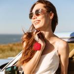 DaQin Compatible with AirPods 4 Case, Soft Silicone Full Protective Case Cover for Apple AirPods 4 Cases with Keychain, Compatible with AirPods 4th Generation Case Accessories for Women Men, Red