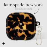 kate spade new york AirPods 4 Protective Case with Keychain Ring - Transparent Tortoise, Compatible with AirPods 4th Generation