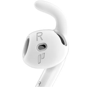 Proof Labs 4 Pairs for AirPods 4 Ear Hooks Covers [Added Storage Pouch] Accessories Compatible with Apple AirPods 4th Generation (White)