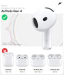 Proof Labs 4 Pairs for AirPods 4 Ear Hooks Covers [Added Storage Pouch] Accessories Compatible with Apple AirPods 4th Generation (White)