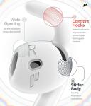 Proof Labs 4 Pairs for AirPods 4 Ear Hooks Covers [Added Storage Pouch] Accessories Compatible with Apple AirPods 4th Generation (White)