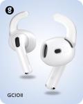 Gcioii 3 Pairs for AirPods 4 Ear Hooks Covers [Added Storage Pouch] Anti-Slip Accessories Compatible with Apple AirPods 4th Generation (Translucent)