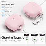 TNSNK for AirPods 4 Case Pink with 3-in-1 Cleaner Kit & Keychain, Skin-Soft Silicone 360° Full Protection iPod 4 Case Cute Compatible with Apple Airpods 4th Gen 2024 Cover for Women Girly, Lightpink