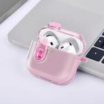(with Safety Lock) Clear Case Compatible with Cute Apple Airpods 4 Cases 2024 Women, VISOOM Soft TPU Transparency Air pods 4 Gen Cases iPods 4 Earbuds Case Girl Bling Keychain for Airpod iPod 4th Gen