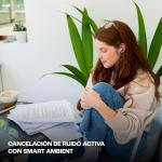 JBL Vibe Beam 2 - True Wireless Noise Cancelling Earbuds with JBL Pure Bass Sound & Smart Ambient technology, 4mics for crisp, clear calls, up to 40Hrs of Playback, IP54 Dust & Water resistant (White)