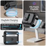 JOREMX for AirPods 4 Case (2024) with Phone Stand,with Automatic Snap Switch Carbon Fiber Design Protection Cover for Airpods 4 with Active Noise Cancellation Charging with Cleaning Pen (Black)