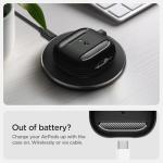 Spigen for AirPods 4 Case, Rugged Armor Designed for AirPods 4 Case (2024) Drop-Protection Cover with Carabiner Key Chain - Matte Black