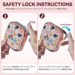 Inesore with Safety Lock for AirPods 4 Case Cover 2024,Floral Cute AirPod 4th Generation Case for Women Girly with Cleaner Kit and Keychain- Pink Berry Flower