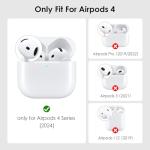 (with Safety Lock) Clear Case Compatible with Cute Apple Airpods 4 Cases 2024 Women, VISOOM Soft TPU Transparency Air pods 4 Gen Cases iPods 4 Earbuds Case Girl Bling Keychain for Airpod iPod 4th Gen