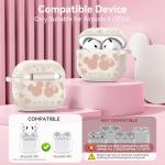 (with Cute Keychain) Girovo Compatible with Apple Airpods 4 Case 2024 Women, Soft Silicone Two-Tone Funny Cartoon Engraved Portable 360° Full Protection Anti-Scratch Air pod 4 Case Starlight/Pink