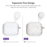 Aircawin for Airpods 4 Case Clear Glitter,Sparkle Bling Design for Airpods 4th Generation Cover 2024,Full Protective Shockproof Soft TPU for Airpod 4 Charging Skin with Carabiner Women Girlrs-Clear