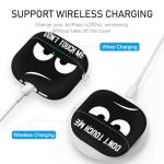 Youtec for Apple Airpods 4th Generation Case Cover(2024),Don't Touch Me for Airpods 4 Cover with Keychain/Lanyard Soft Cute Shockproof Covers for Women Men Compatible AirPod 4 Case,Black