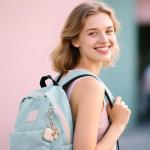 (with Cute Keychain) Girovo Compatible with Apple Airpods 4 Case 2024 Women, Soft Silicone Two-Tone Funny Cartoon Engraved Portable 360° Full Protection Anti-Scratch Air pod 4 Case Starlight/Pink