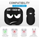 Youtec for Apple Airpods 4th Generation Case Cover(2024),Don't Touch Me for Airpods 4 Cover with Keychain/Lanyard Soft Cute Shockproof Covers for Women Men Compatible AirPod 4 Case,Black