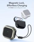 ESR for AirPods 4 Case, Compatible with AirPods 4th Generation Case (2024) (USB-C), Compatible with MagSafe, Drop Protection Cover with Lanyard, Magnetic Lid Lock, Orbit Hybrid Series, Titanium