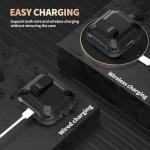 Olytop for Airpods 4 Case with Lock Clid, Rugged Apple Airpods 4th Generation Cover 2024 Men Women, Armor Shockproof iPod 4 Gen Protective Hard Shell with Carabiner&Cleaner kit, Black