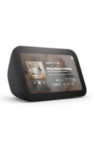 Like-New Amazon Echo Show 5 (newest model), Smart display with 2x the bass and clearer sound, Charcoal