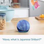 Amazon Echo Dot (Newest Model) | Limited-Edition Japanese Shibori Design by Joe Ando