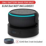 Blanou Echo Dot 3 Battery Base(Not Including dot 3 Speaker), Portable Dot 3rd Gen &Mini 2 Battery Base, 5200 mAh 8 Hours Work Time, Black