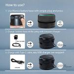 Blanou Echo Dot 3 Battery Base(Not Including dot 3 Speaker), Portable Dot 3rd Gen &Mini 2 Battery Base, 5200 mAh 8 Hours Work Time, Black