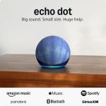 Amazon Echo Dot (Newest Model) | Limited-Edition Japanese Shibori Design by Joe Ando