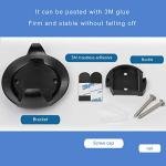 WIDEPLORE Echo Dot Wall Mount Holder for 3rd Generation, Built-in Cable Management Space-Saving Accessories for Dot(3rd Gen) Smart Speakers, with Sticking Tape and Drill Nail-Black