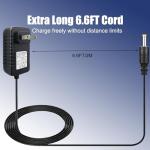 AZJCKEW 15W Power Adapter Charger, Compatible with Echo Dot 3rd/4th/5th Gen Echo Show 5 (1st & 2nd Gen) Echo Pop Kids Edition Smart Speaker DC Charger Cord, 6.6FT Long Cable – Black