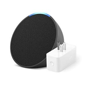 Amazon Echo Pop Charcoal with Amazon Smart Plug, Designed for Alexa+