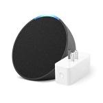 Amazon Echo Pop Charcoal with Amazon Smart Plug, Designed for Alexa+