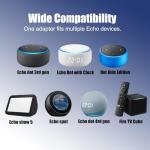 AZJCKEW White 15W Power Adapter Compatible with Echo Dot 3rd/4th/5th Gen Echo Po Echo Show 5 (1st & 2nd Gen) Kids Edition Smart Speaker Charger, 6.6FT Cord, DC Plug Replacement