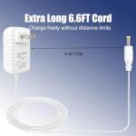 AZJCKEW White 15W Power Adapter Compatible with Echo Dot 3rd/4th/5th Gen Echo Po Echo Show 5 (1st & 2nd Gen) Kids Edition Smart Speaker Charger, 6.6FT Cord, DC Plug Replacement