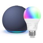 Echo Dot with Amazon Basics Smart Color Bulb