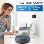 Amazon Echo Dot 3rd/4th Gen Power Adapter with Clock, Kids Edition, Show 5, Spot, Fire TV Cube AC/DC Adapter