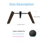 Real Wooden Tripod Stand for Alexa Echo Dots (4th Gen)(5th Gen), Wood Stand Holder with Metal Frame and Silicone pod Feets Secure Stable Wooden Mount Holder for Echo Dot Accessories (only Stand)