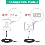 15W Power Cord Adapter for Echo Pop, Dot 5th Gen, Dot 4th, 3rd Generation, Kids Edition, TV Cube Smart Speakers - White Wall Charger Plug Long Cable, 5ft