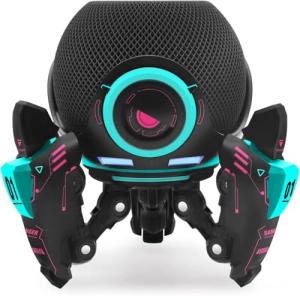 Echo Dot Stand，Table Stand Decorative Holder for Echo Dot (4th & 5th Generations) or Homepod Mini，Bracket can be Adjusted arbitrarily Posture (Black)