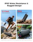 BolaButty Bluetooth Speaker with HD Sound, Portable Wireless, IPX5 Waterproof, Up to 20H Playtime, TWS Pairing, BT5.3, for Home/Party/Outdoor/Beach, Electronic Gadgets, Birthday Gift (Black)