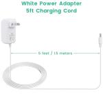 15W Power Cord Adapter for Echo Pop, Dot 5th Gen, Dot 4th, 3rd Generation, Kids Edition, TV Cube Smart Speakers - White Wall Charger Plug Long Cable, 5ft