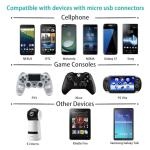 Arzweyk Replacement Echo Dot Charger Cord Micro USB Charging Power Cable Compatible with Amazon Echo Dot 2nd Generation Speaker, Bose QC35 QC35II QC25 QC20 Wireless Headphones 2.6ft