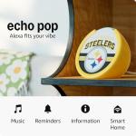 Amazon Echo Pop (newest model) | Officially Licensed NFL Limited-Edition | Pittsburgh Steelers ('25-26 Season Design)