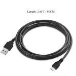 Replacement USB Charging Cable Compatible with Amazon Echo DOT 2nd Generation Speaker Power Charger Lead Cord Wire (2.6ft/Black)