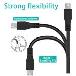 Arzweyk Replacement Echo Dot Charger Cord Micro USB Charging Power Cable Compatible with Amazon Echo Dot 2nd Generation Speaker, Bose QC35 QC35II QC25 QC20 Wireless Headphones 2.6ft