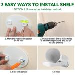 BELIEFLUO Outlet Shelf Holder, Bathroom Decor with Built-in Cable Management,A Space Saving Solution for Homepod Mini,Google Home/Echo/Smart Speakers/Electric Toothbrush/Cell Phone (Universal)…