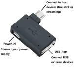 HOXIBSL OTG Cable Adapter for fire Stick 4K Max,Added Memory to Your fire tv Stick,Compatible with Streaming Android Phone Tablet etc Device 3-Pack